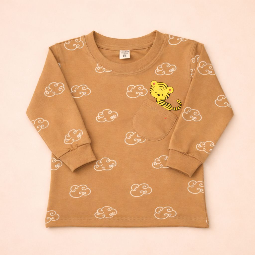 Polo M/Larga Tigre Bolsillo