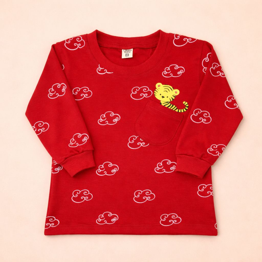 Polo M/Larga Tigre Bolsillo