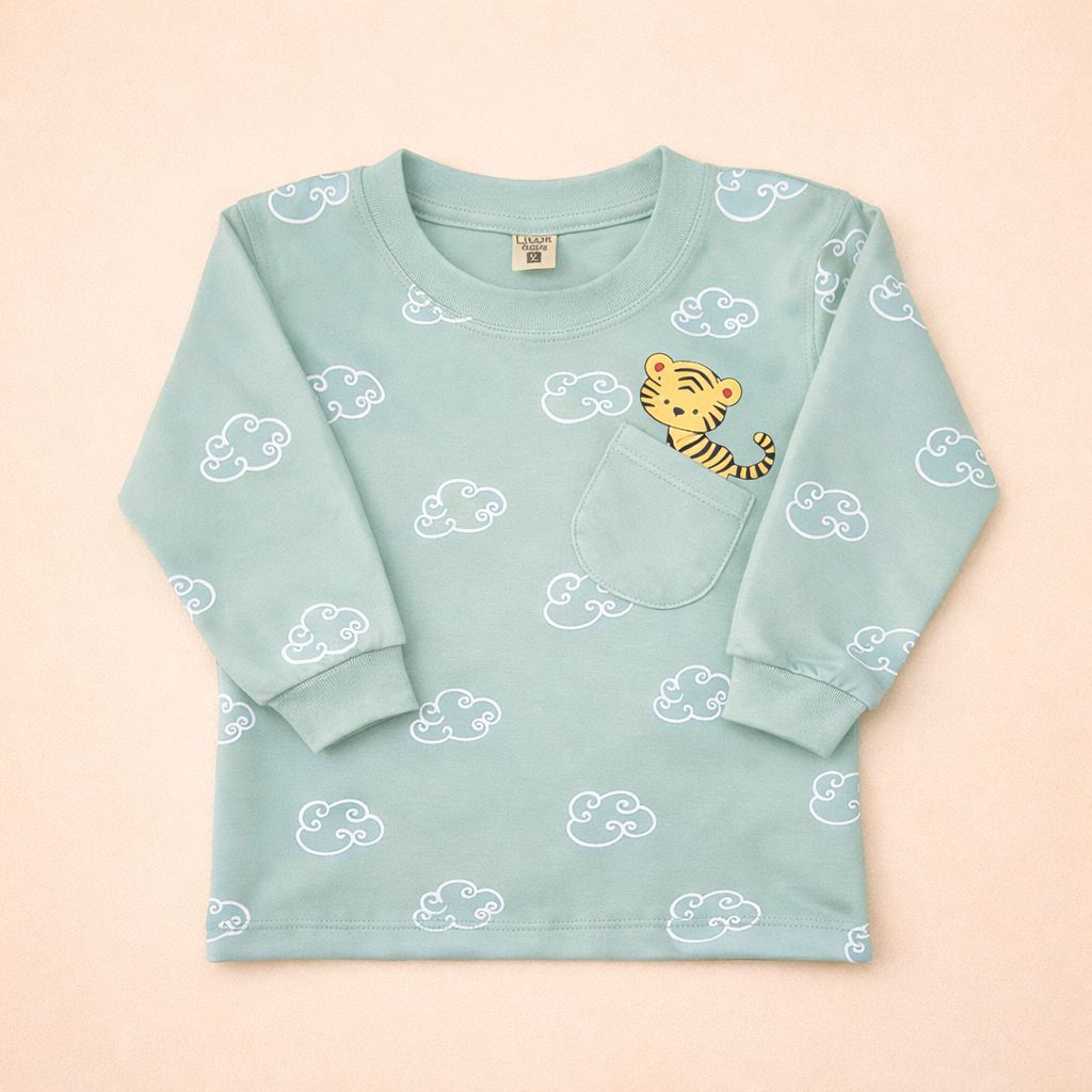 Polo M/Larga Tigre Bolsillo