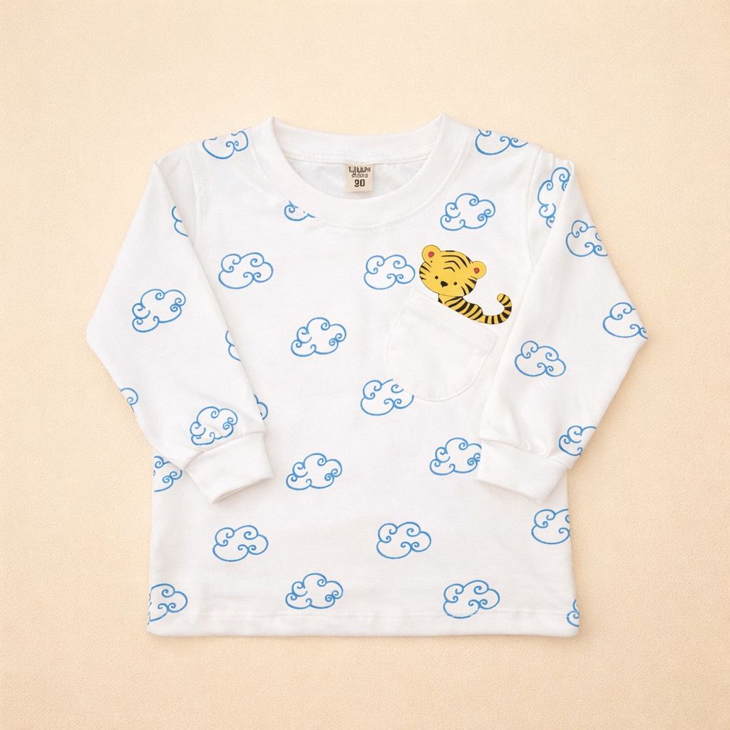 Polo M/Larga Tigre Bolsillo