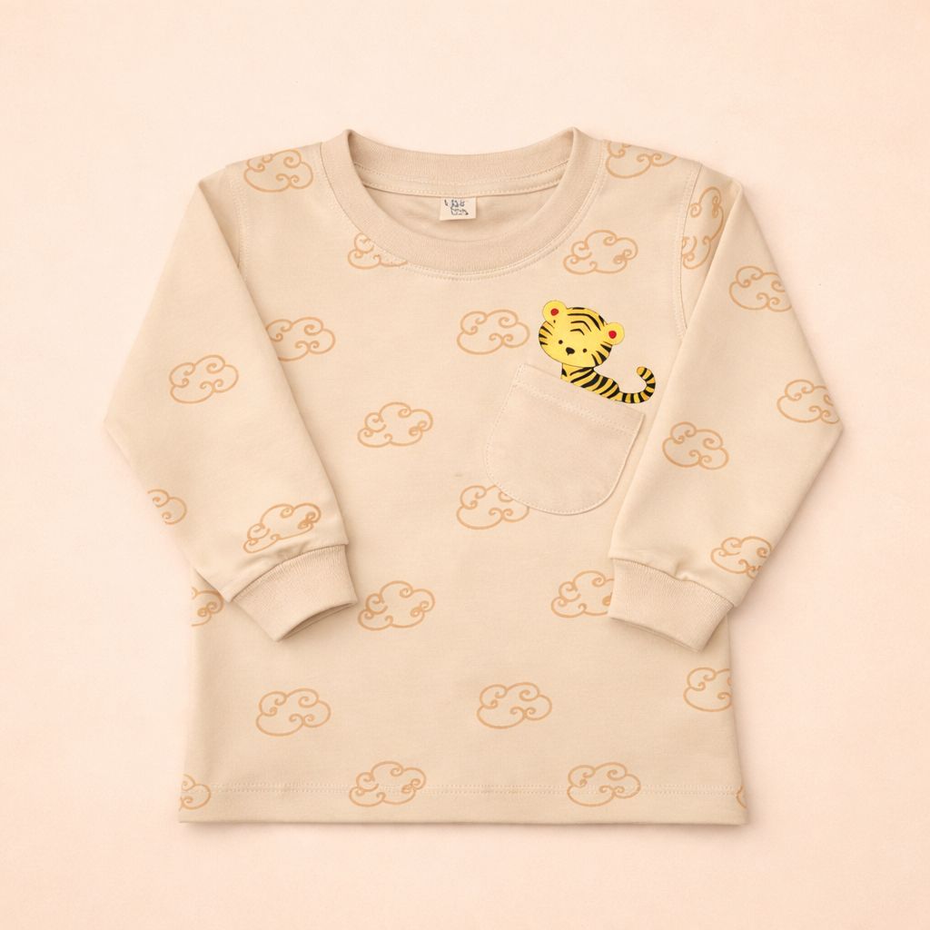 Polo M/Larga Tigre Bolsillo