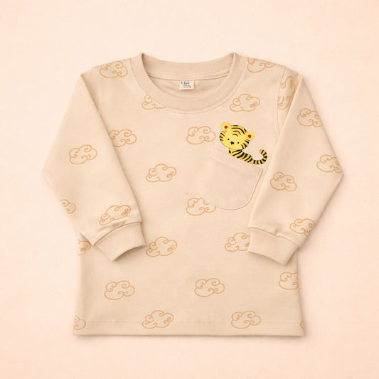 Polo M/Larga Tigre Bolsillo